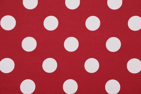 Polka Dot Printed Polyester Outdoor Fabric in Red