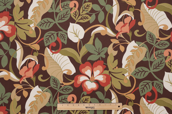 Richloom Coventry Printed Polyester Outdoor Fabric in Cafe