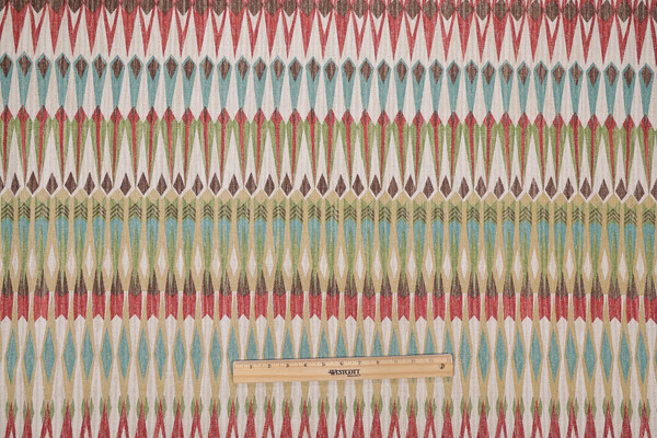 Richloom Acela Printed Cotton Drapery Fabric in Adobe