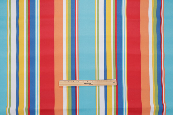 Ummi Stripe Printed Polyester Outdoor Fabric in Multi