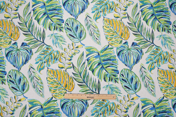 Tradewinds Printed Polyester Outdoor Fabric in Blue