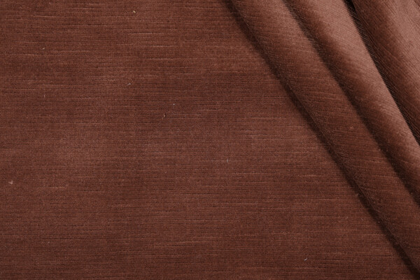 Fonthill Tintoretto Linen Velvet Upholstery Fabric in Brown