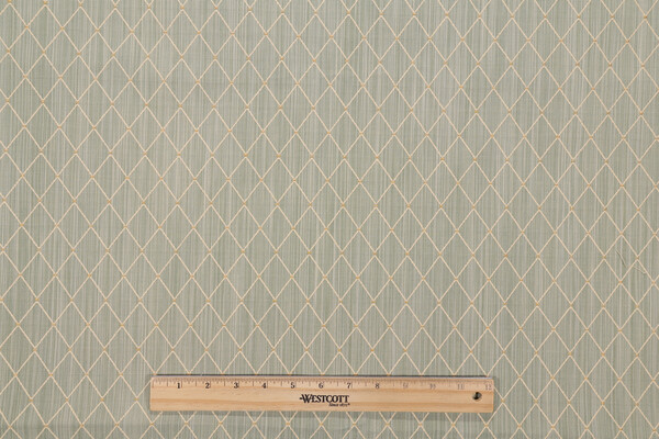 Grey Watkins Boca Grande Damask Decorator Fabric in Atlantic