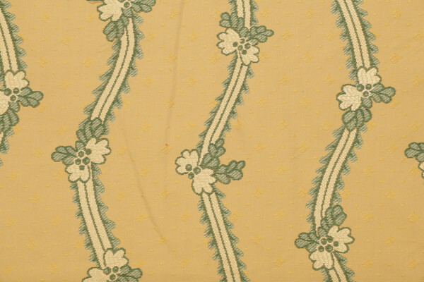 Grey Watkins Striped Tiepolo Tapestry Upholstery Fabric in Gold