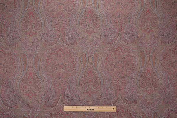 Scalamandre Paisley Upholstery Fabric in Berry