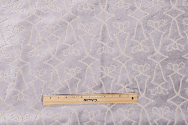 Scalamandre Princess Aida Velvet Upholstery Fabric in Lavender Smoke