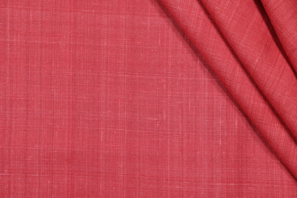 Scalamandre Nepal Woven Linen Drapery Fabric in Raspberry