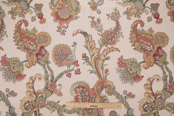 Scalamandre Siracusa Tapestry Upholstery Fabric in Cream