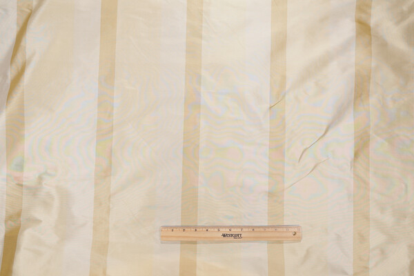 Scalamandre Sirneuse Stripe Silk Decorator Fabric in Cream/Gold