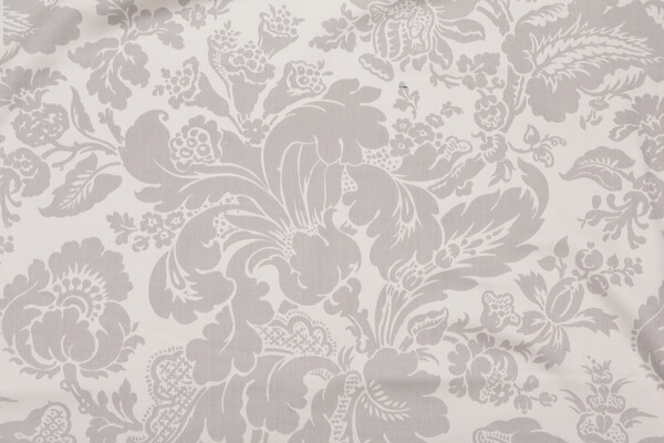 Fonthill Elizabeth Damask Hand-Printed Wool Drapery Fabric in Paloma