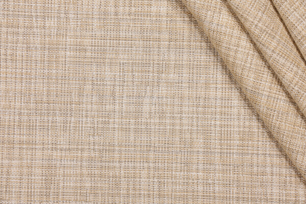 Scalamandre Lacerta Tweed Woven Upholstery Fabric in Beige/Nickel