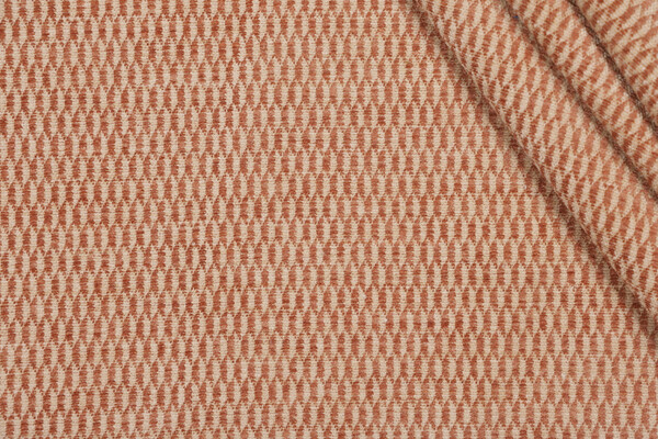 Fonthill Ridgeway Chenille Upholstery Fabric in Terracotta