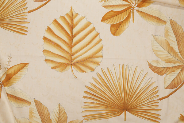 Scalamandre Arboretum Printed Drapery Fabric in Jaune