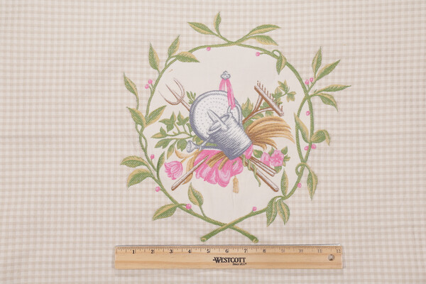 Old World Weavers Honfleur Seat & Back Embroidered Decorator Fabric in Chou