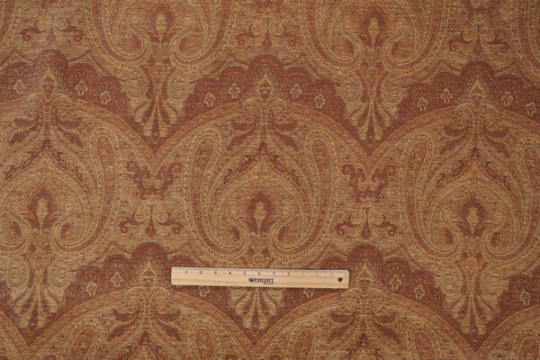 Old World Weavers Asha Chenille Tapestry Upholstery Fabric in Topaz