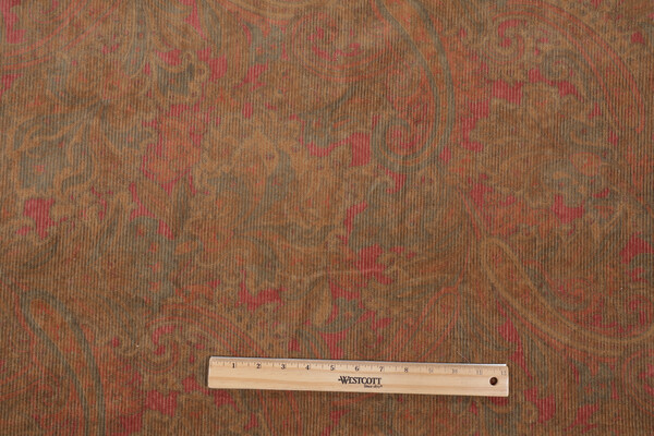 Scalamandre Printed Velvet Upholstery Fabric in Brown/Multi