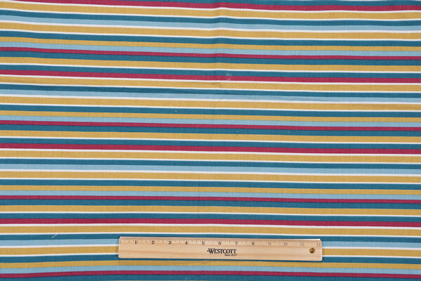 Richloom Stripe Printed Cotton Drapery Fabric in Multi