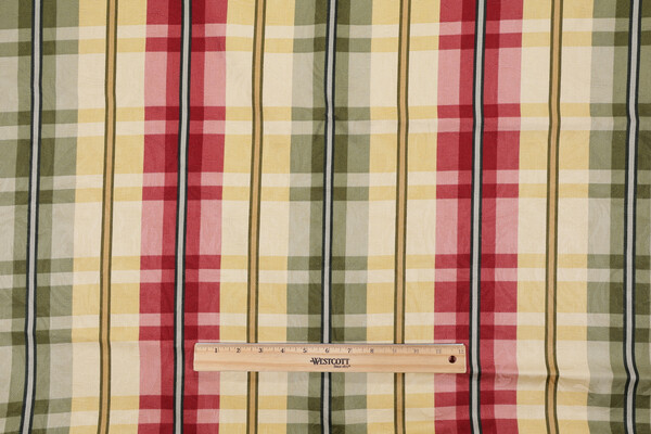 Richloom Printed Cotton Jacquard Drapery Fabric in Red/Multi