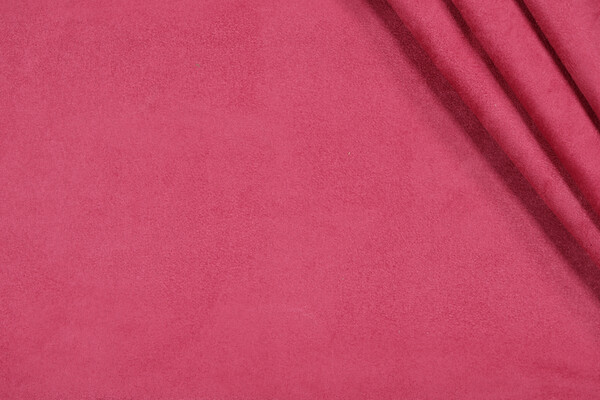 Solid Suede Decorator Fabric in Magenta