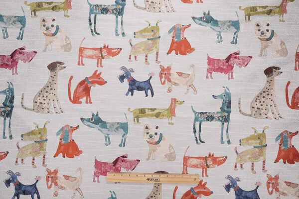 1 Yard Mill Creek Wag A Tude Tapestry Upholstery Fabric in Multi