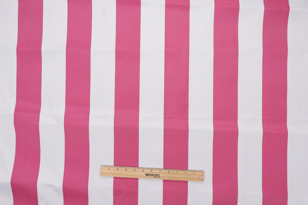 Premier Prints Vertical Printed Polyester Outdoor Fabric in Jazz Pink