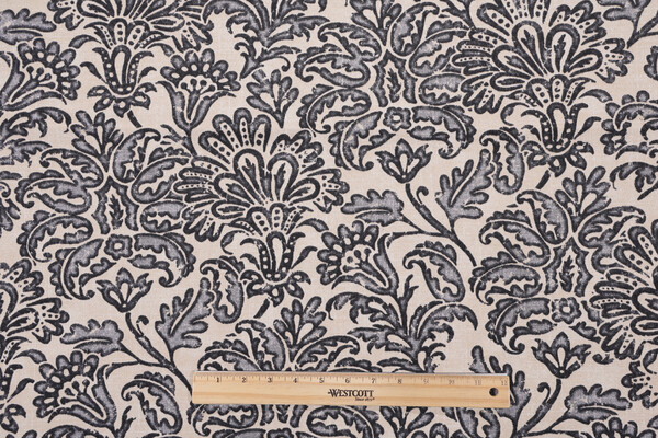 Tommy Bahama Batiking Printed Polyester Outdoor Fabric in Noir