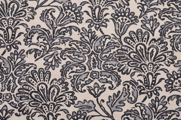 Tommy Bahama Batiking Printed Polyester Outdoor Fabric in Noir