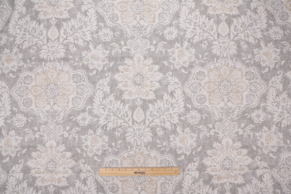 Magnolia Home Belmont Printed Cotton Drapery Fabric in Mist