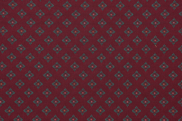 Scalamandre Woven Upholstery Fabric in Teal/Burgundy