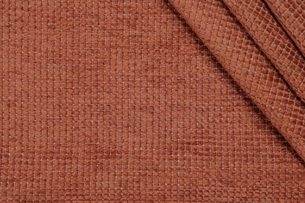 Scalamandre Cubic Woven Chenille Upholstery Fabric in Brick