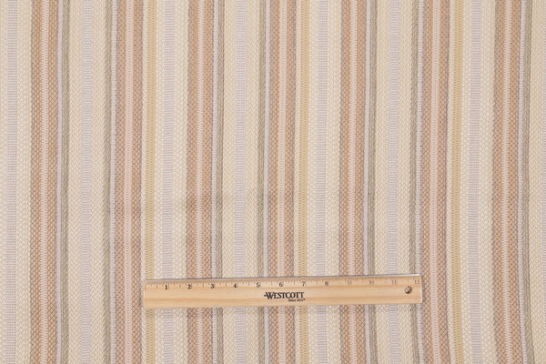 Scalamandre Gianna Stripe Woven Upholstery Fabric in Parchment