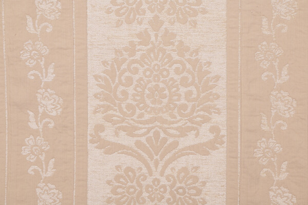 Grey Watkins Ravenna Chenille Damask Upholstery Fabric in Beige
