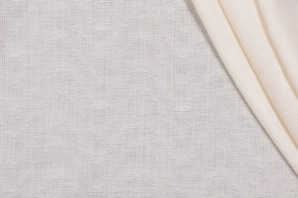 Fonthill Beekman Sheer Drapery Fabric in Ivory