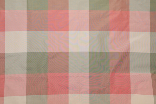 Scalamandre Majorca Plaid Silk Decorator Fabric in Multi Coral