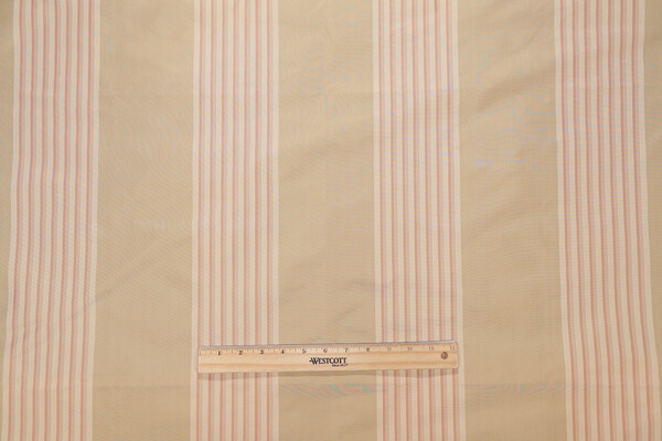 Scalamandre Carmella Stripe Silk Decorator Fabric in Natural
