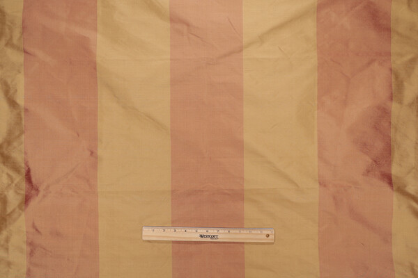 Milan Stripe Silk Decorator Fabric in Terracotta