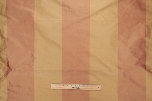 Milan Stripe Silk Decorator Fabric in Terracotta