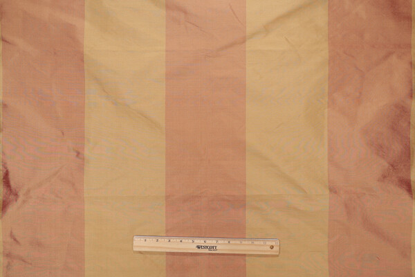 Milan Stripe Silk Decorator Fabric in Terracotta