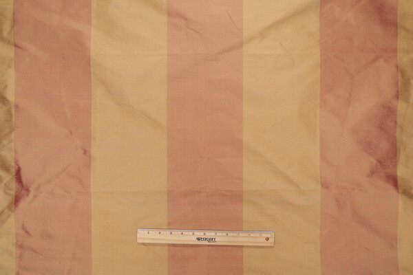 Milan Stripe Silk Decorator Fabric in Terracotta