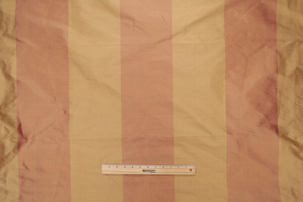 Milan Stripe Silk Decorator Fabric in Terracotta