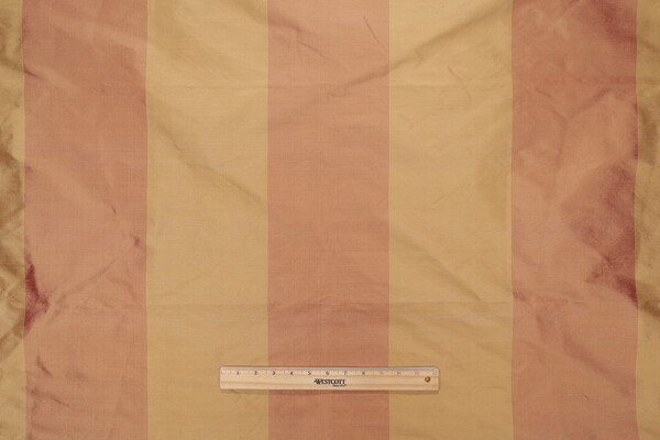 Milan Stripe Silk Decorator Fabric in Terracotta
