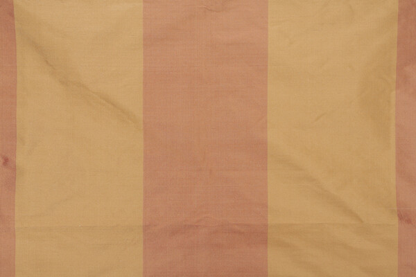 Milan Stripe Silk Decorator Fabric in Terracotta