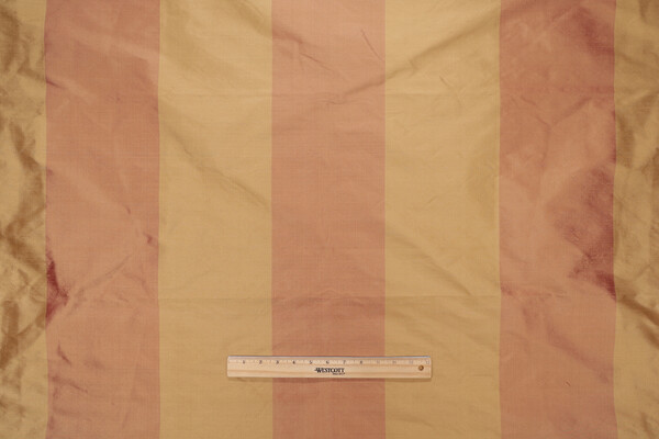 Milan Stripe Silk Decorator Fabric in Terracotta