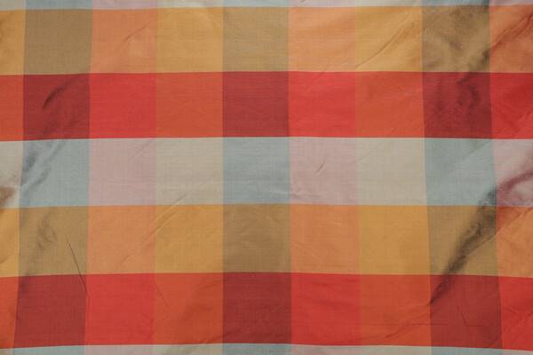 Scalamandre Smooth Plaid Silk Drapery Fabric in Fall