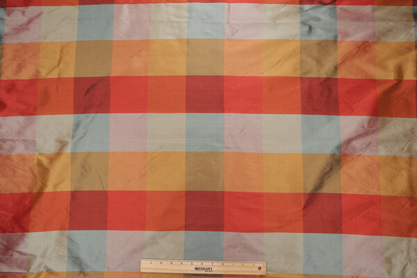 Scalamandre Smooth Plaid Silk Drapery Fabric in Fall