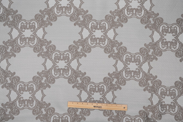 Baltoro Damask Upholstery Fabric in Mineral