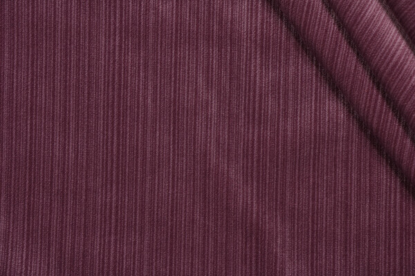 Striato Velvet Upholstery Fabric in Aubergine