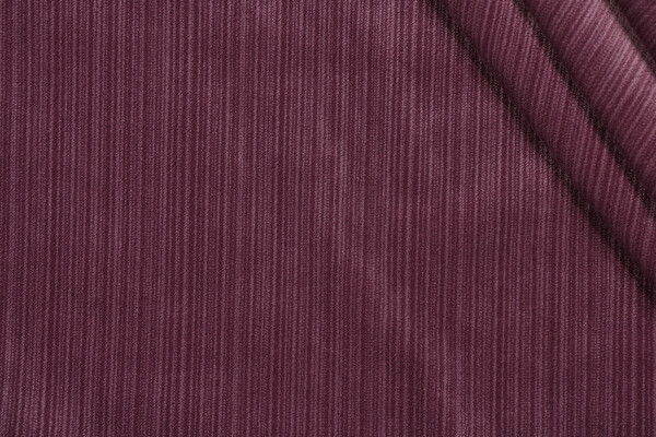 Striato Velvet Upholstery Fabric in Aubergine