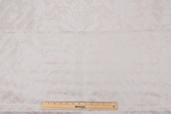 Fincher Damask Decorator Fabric in Dove Gray