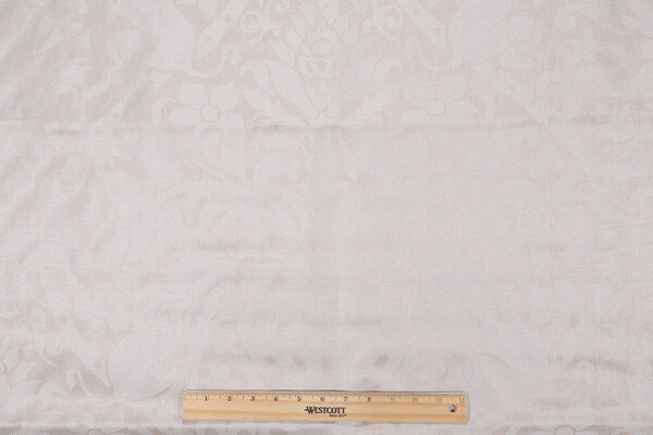 Fincher Damask Decorator Fabric in Dove Gray